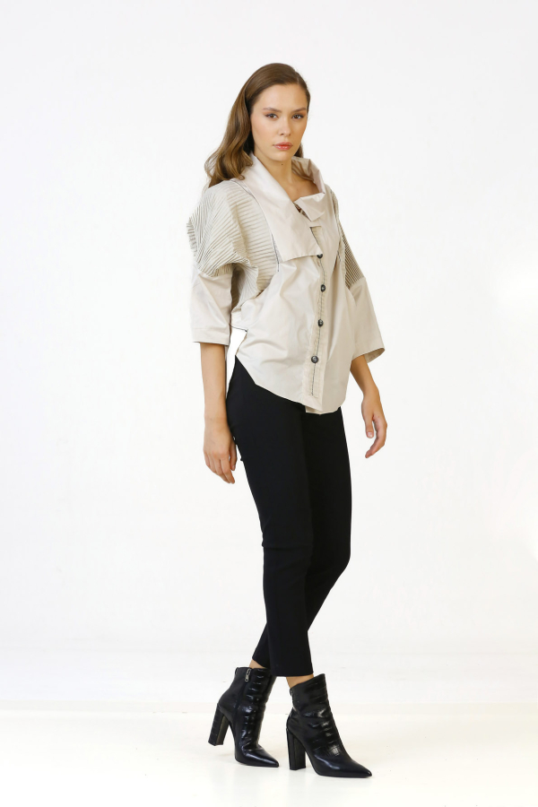 Taffeta Shirt - Beige - 3