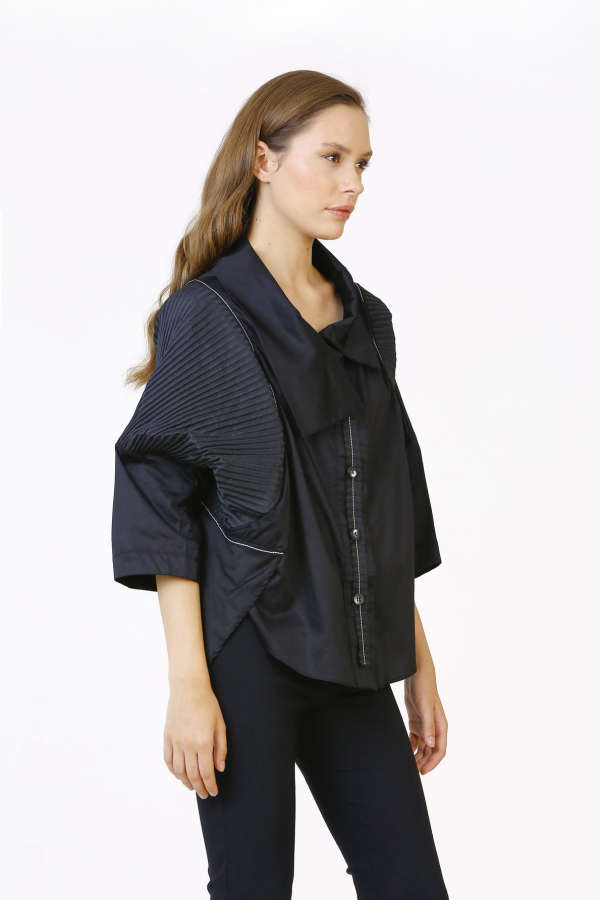 Taffeta Shirt - Black - 4