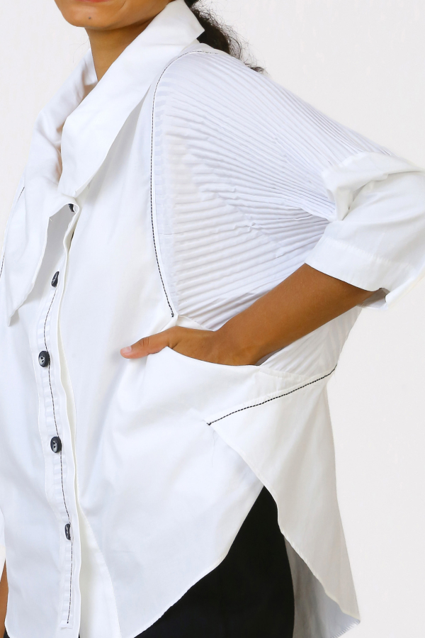 Taffeta Shirt - White - 4