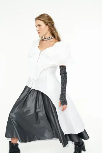 Tafta Tunik - Beyaz - 4
