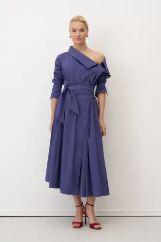 Telendos Elbise - İndigo - BIZE (1)