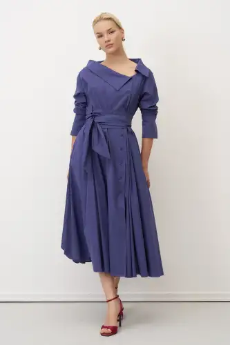 Telendos Elbise - İndigo - 1