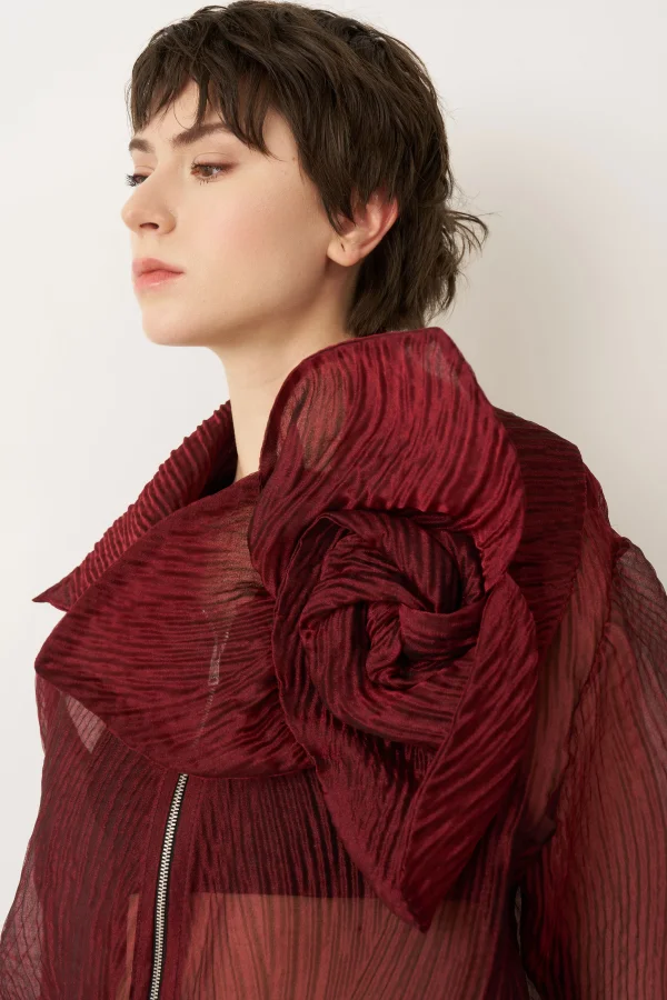 Tilos Güllü Ceket - Bordo - 1