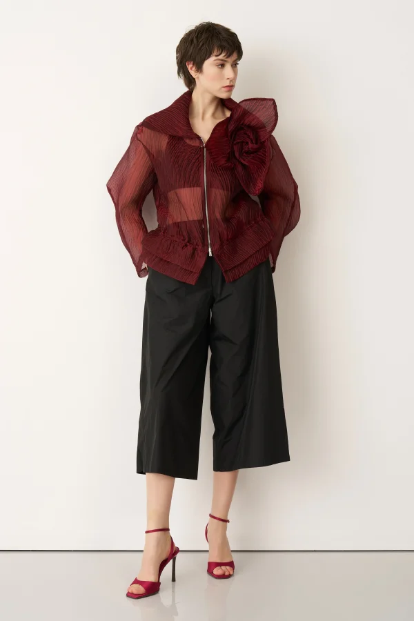 Tilos Güllü Ceket - Bordo - 2