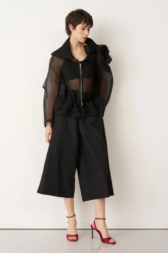 Tilos Güllü Ceket - Siyah - BIZE (1)