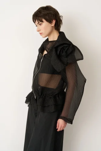 Tilos Güllü Ceket - Siyah - 4