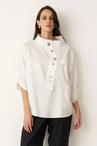 Tinos Gömlek - Beyaz - 3