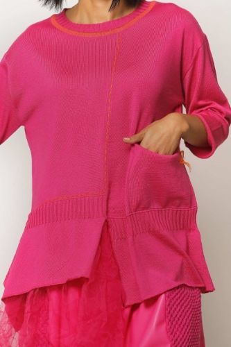 Tulle Sweater - Pink Orange - 4