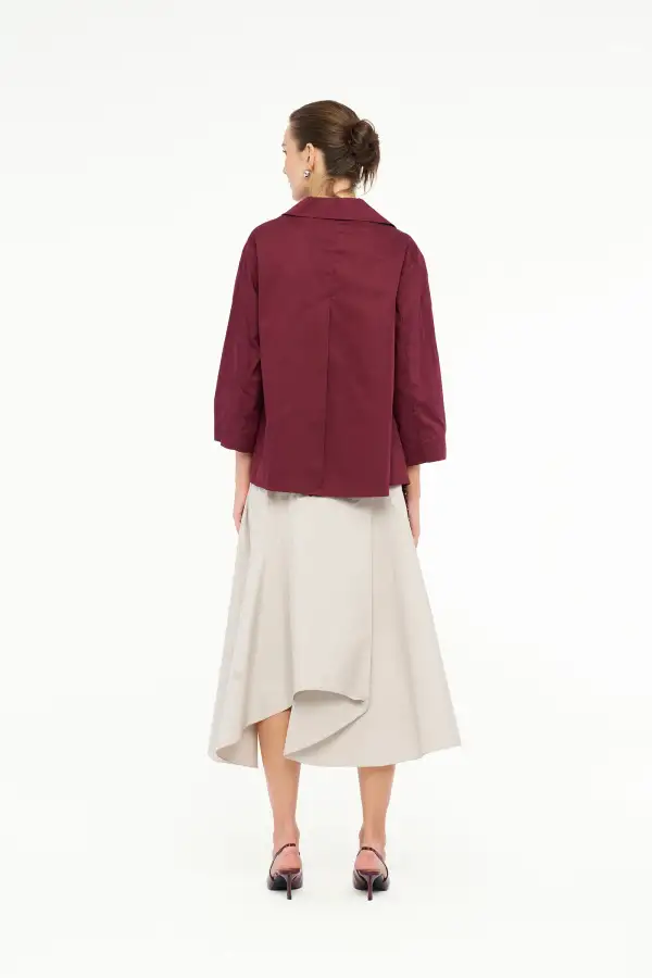 Uranüs Blazer Ceket - Bordo - 6