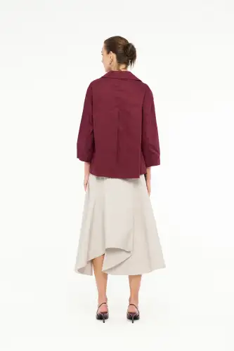 Uranüs Blazer Ceket - Bordo - 6