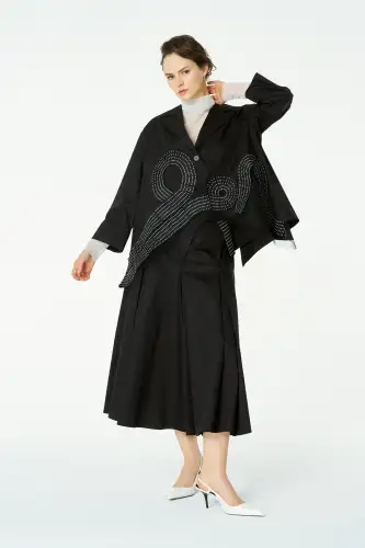 Uranüs Blazer Ceket - Siyah - 4