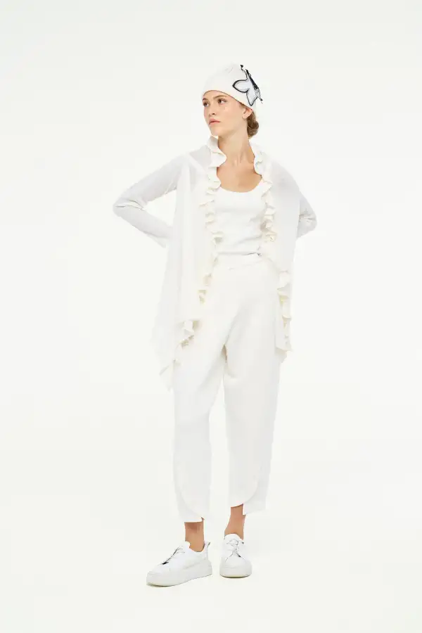 Uzun Kol Eridanus Hırka - Beyaz - 1