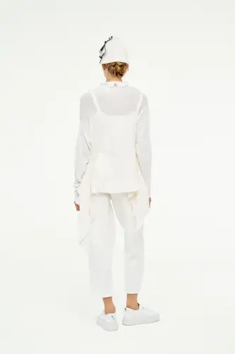 Uzun Kol Eridanus Hırka - Beyaz - 6