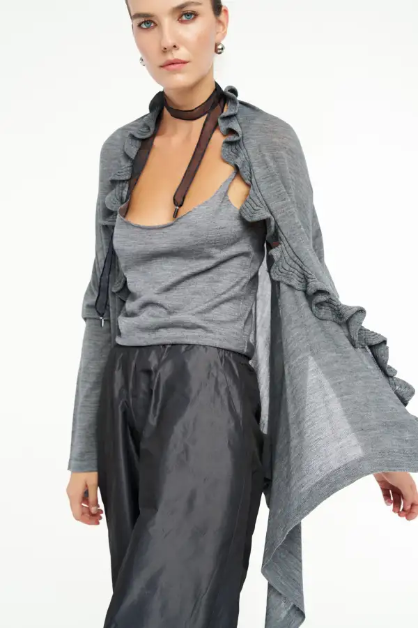 Uzun Kol Eridanus Hırka - Gri - 1