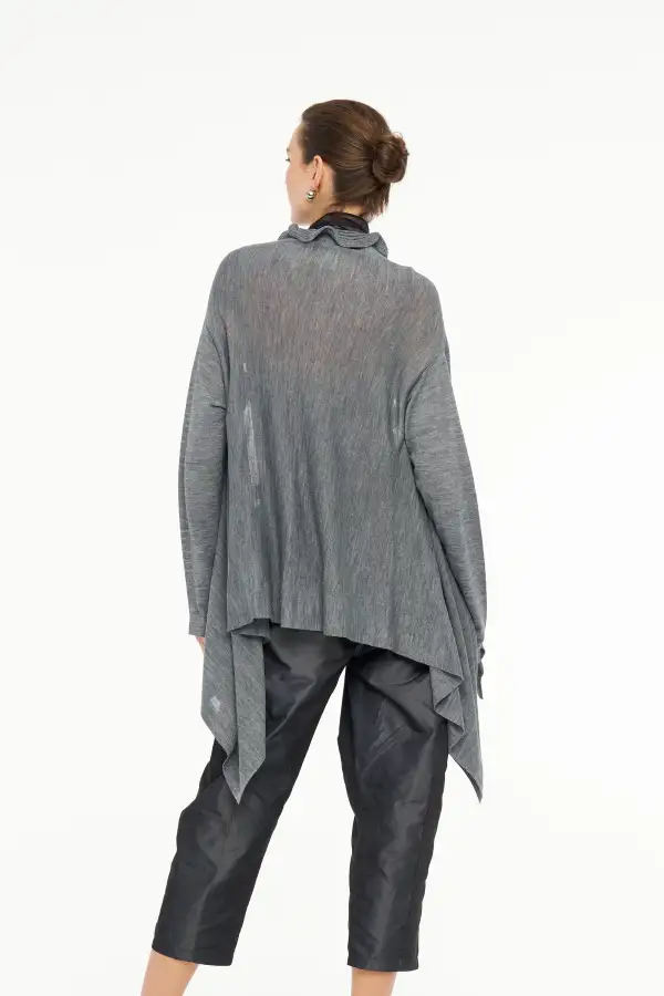 Uzun Kol Eridanus Hırka - Gri - 7