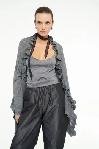 Uzun Kol Eridanus Hırka - Gri - 6