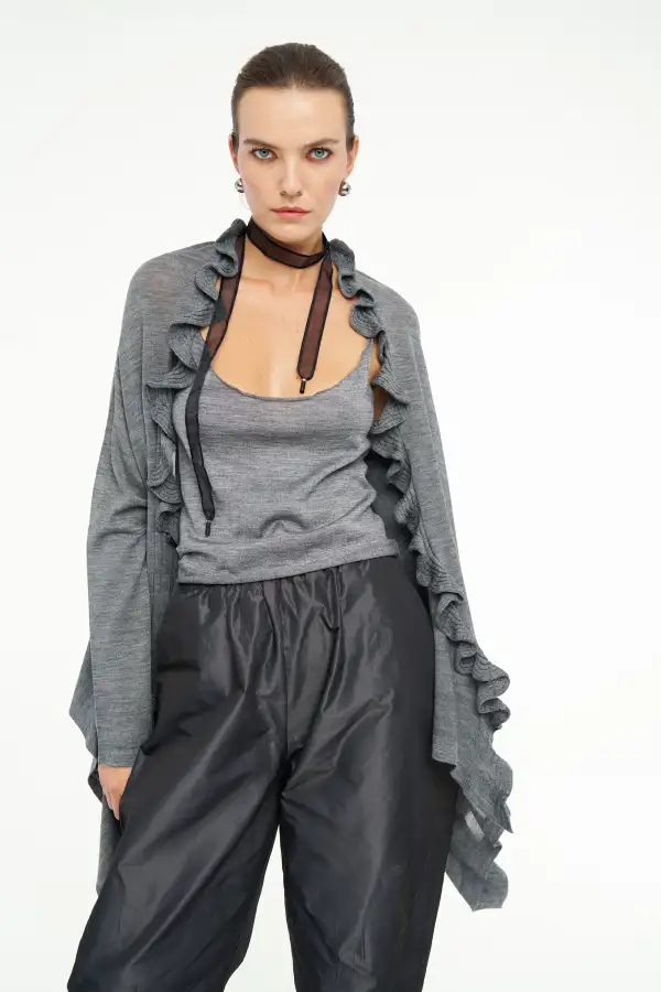 Uzun Kol Eridanus Hırka - Gri - 6