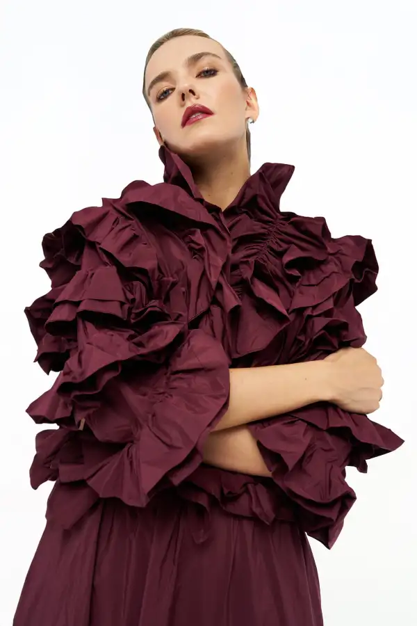 Vesta Ceket - Bordo - 1