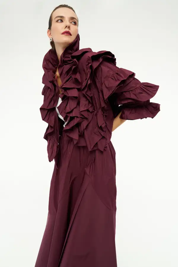 Vesta Ceket - Bordo - 5