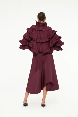 Vesta Ceket - Bordo - 6