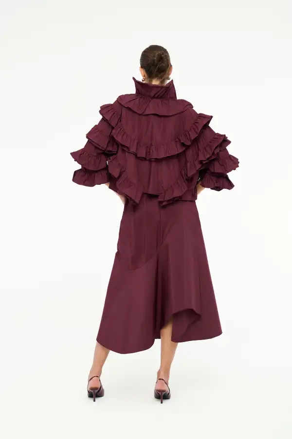 Vesta Ceket - Bordo - 6