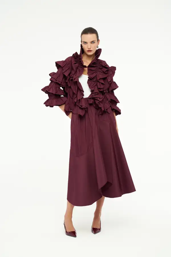 Vesta Ceket - Bordo - 2