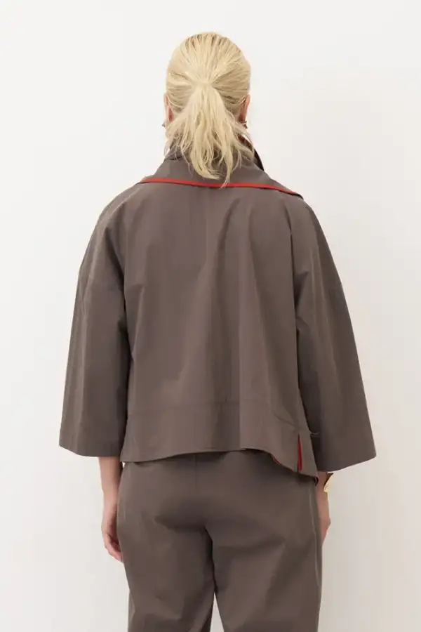 Vizon Büyük Çift Yakalı Renkli Biyeli Fleves Ceket - 4