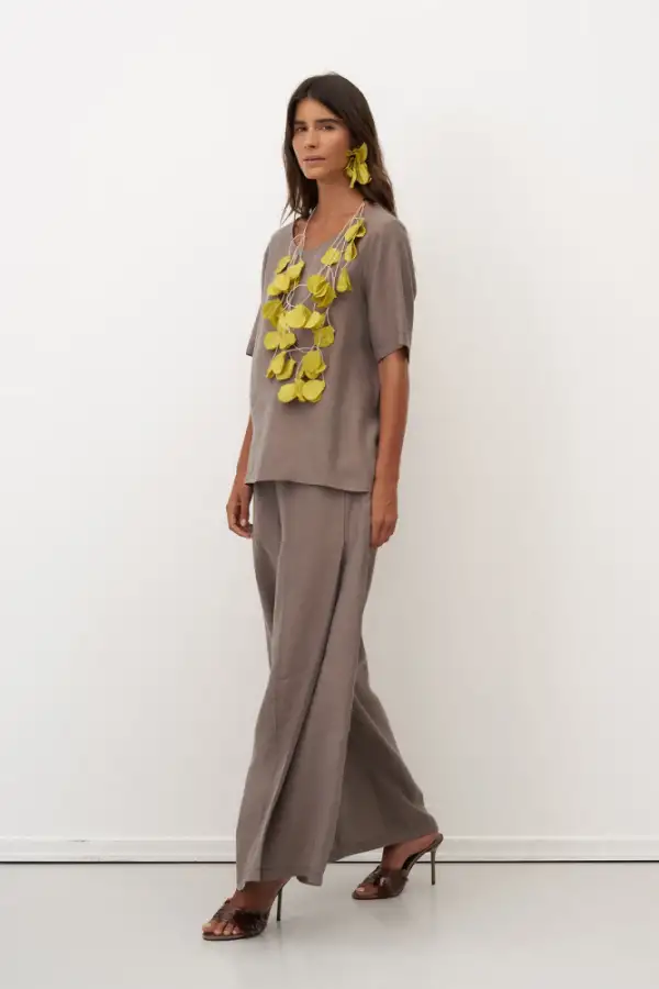 Vizon Oyuk Yaka Yarım Kol Limnos Bluz - BIZE (1)