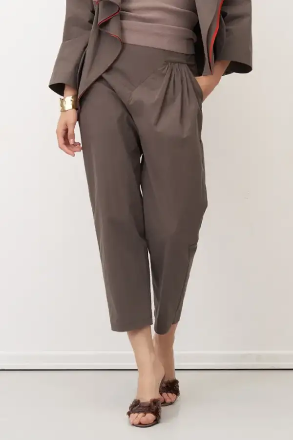 Vizon Pile Detaylı Kısa Paça Flaves Pantolon - 1