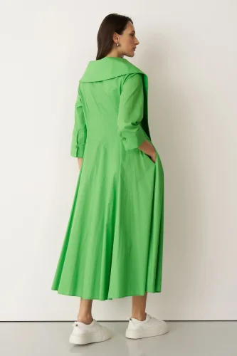Yeşil Alimia Elbise - 7
